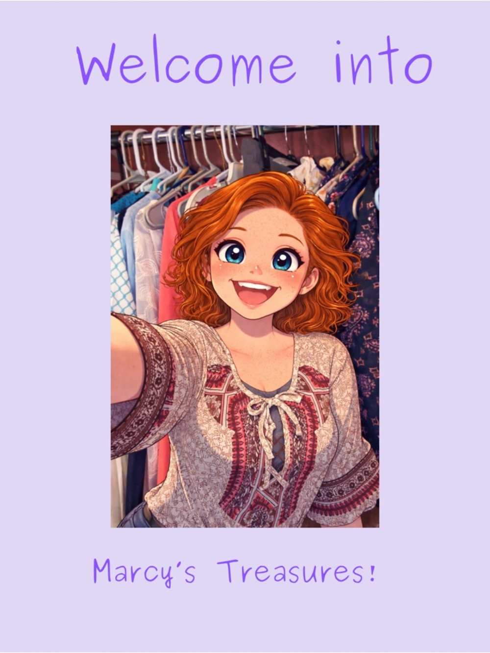 Marcy’s Treasures pop up show!!  Welcome in